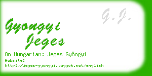 gyongyi jeges business card