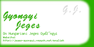 gyongyi jeges business card